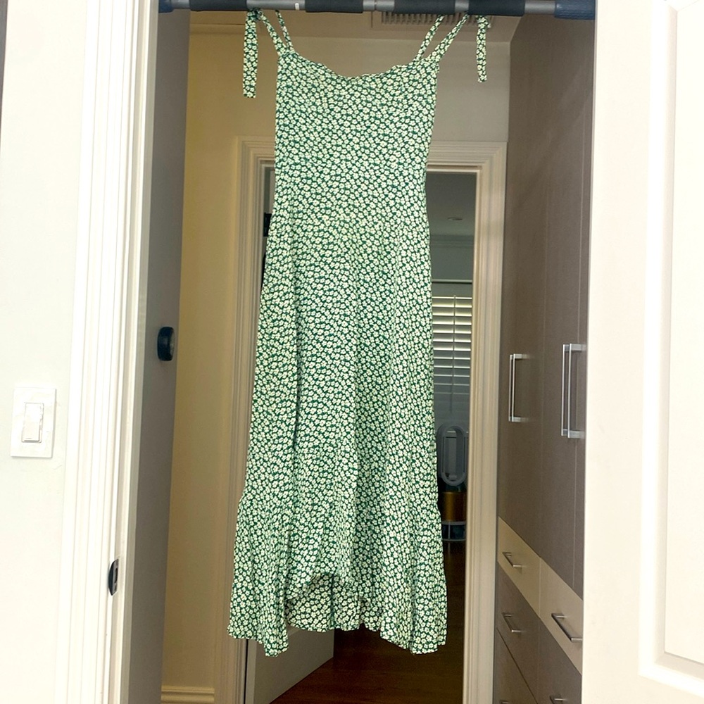 Reformation Green Flowery Maxi Dress Size 6